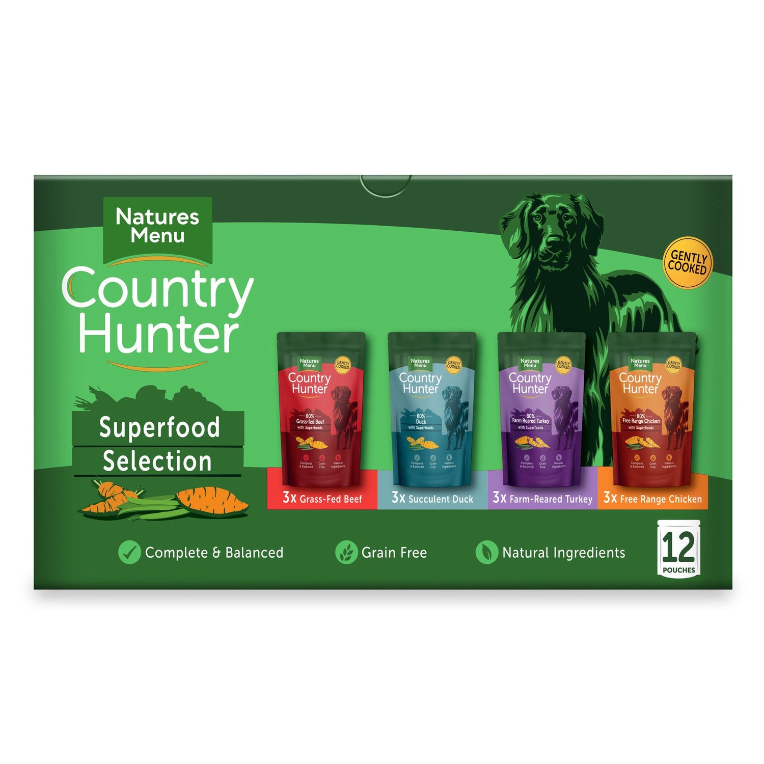 Natures Menu Dog - Country Hunter Superfood Pouch Multipack 12x150g