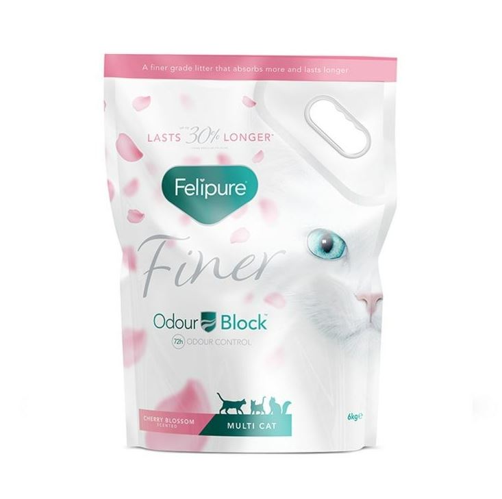 Felipure Finer Single & Multi Cat Cherry Blossom Scented Litter 12kg