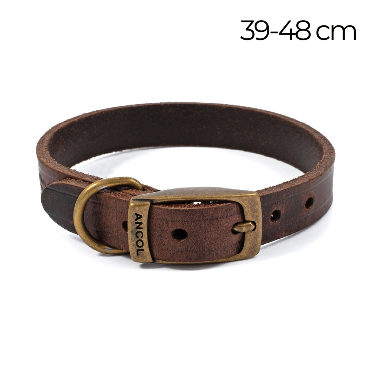 Heritage Latigo Leather Collar Havana 39-48cm Size 5