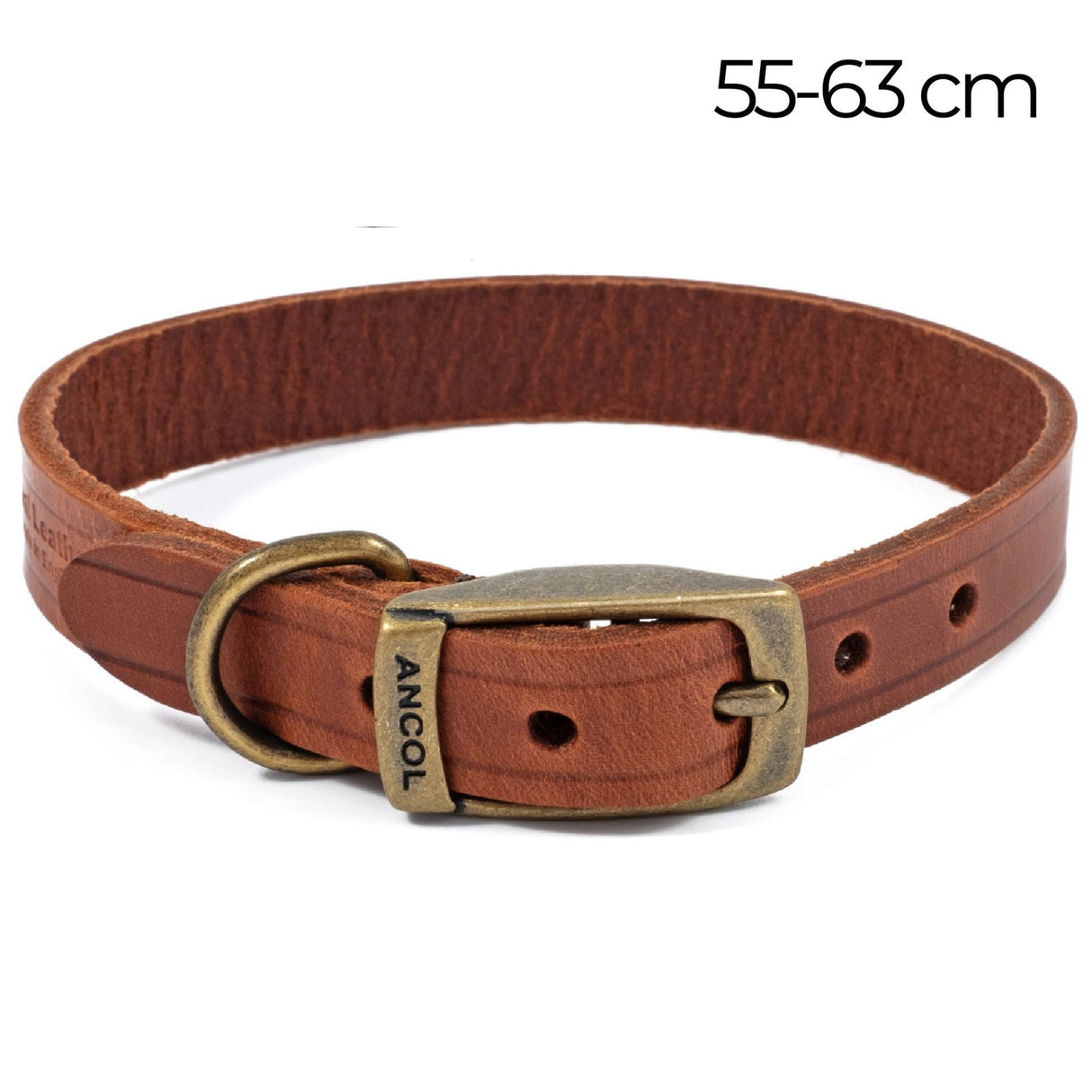 Heritage Latigo Leather Collar Chestnut 55-63cm Size 8