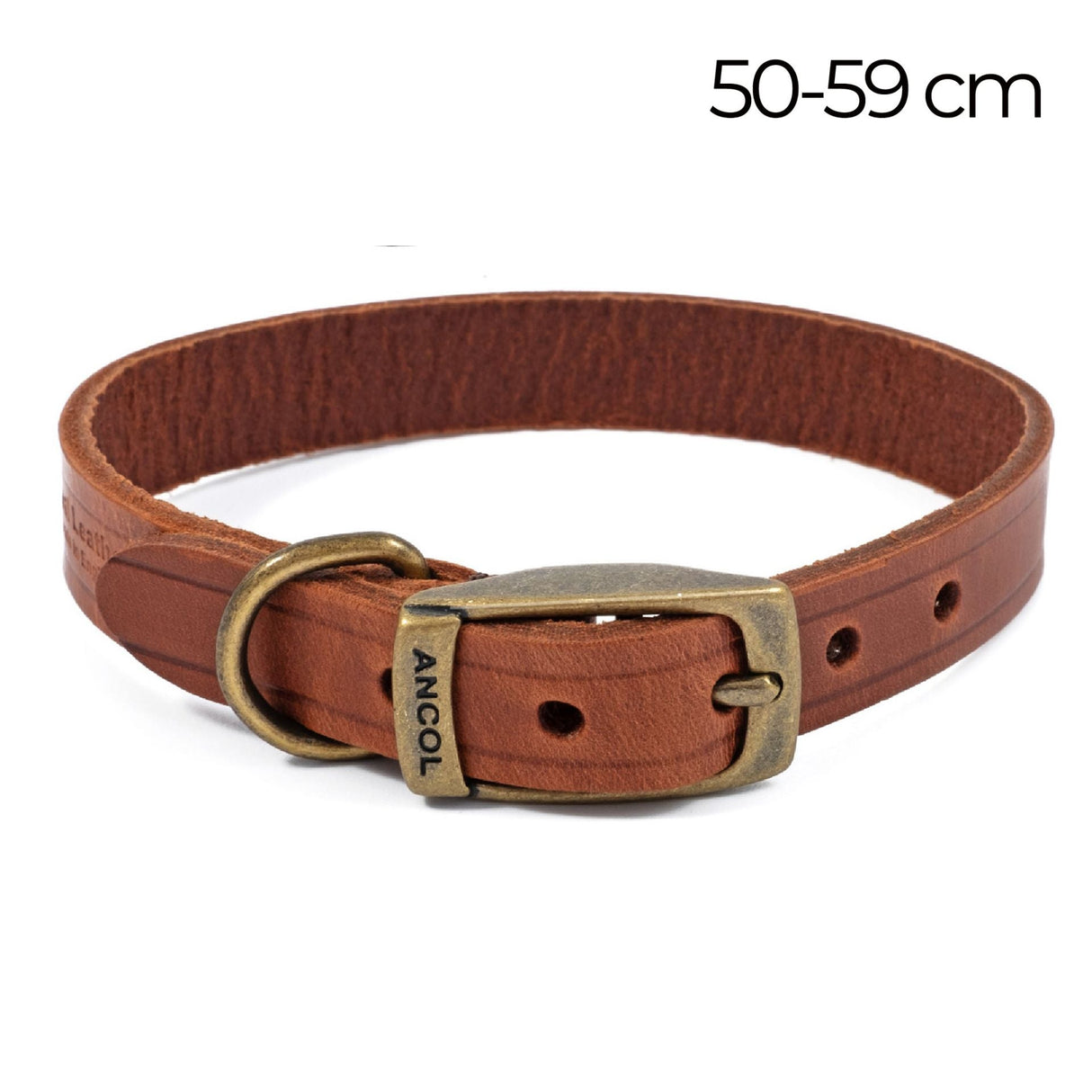 Heritage Latigo Leather Collar Chestnut 50-59cm Size 7