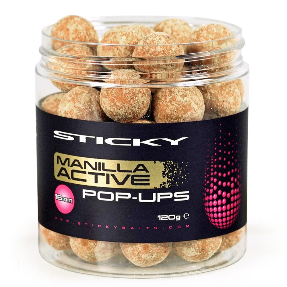 Sticky Baits Manilla Active Pop Ups 16mm 120g