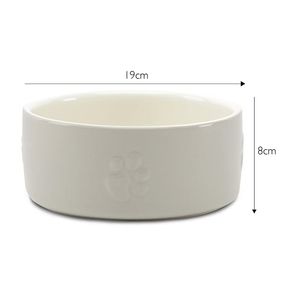Scruffs Icon Food Bowl 19cm Light Grey