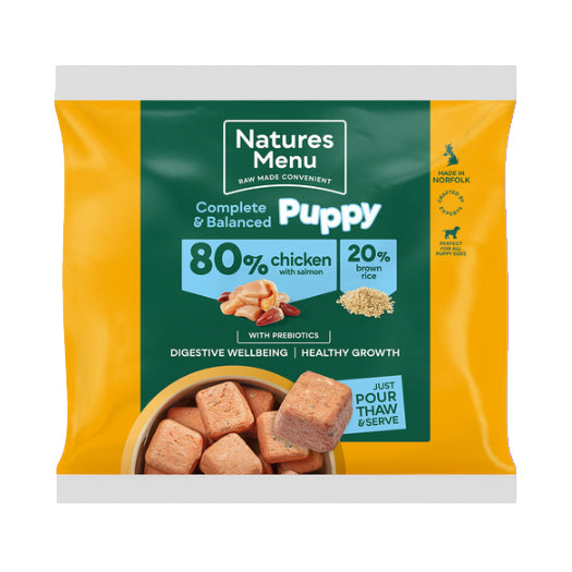 Natures Menu Dog - Complete & Balanced Puppy Nuggets 80/20 Chicken With Salmon & Brown Rice 1kg