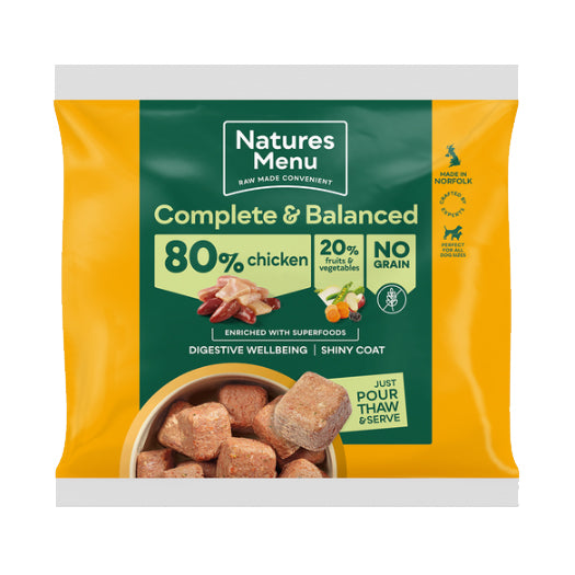Natures Menu Dog - Complete & Balanced Nuggets 80/20 Chicken 1kg