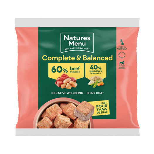 Natures Menu Dog - Complete & Balanced Nuggets 60/40 Beef & Chicken 1kg