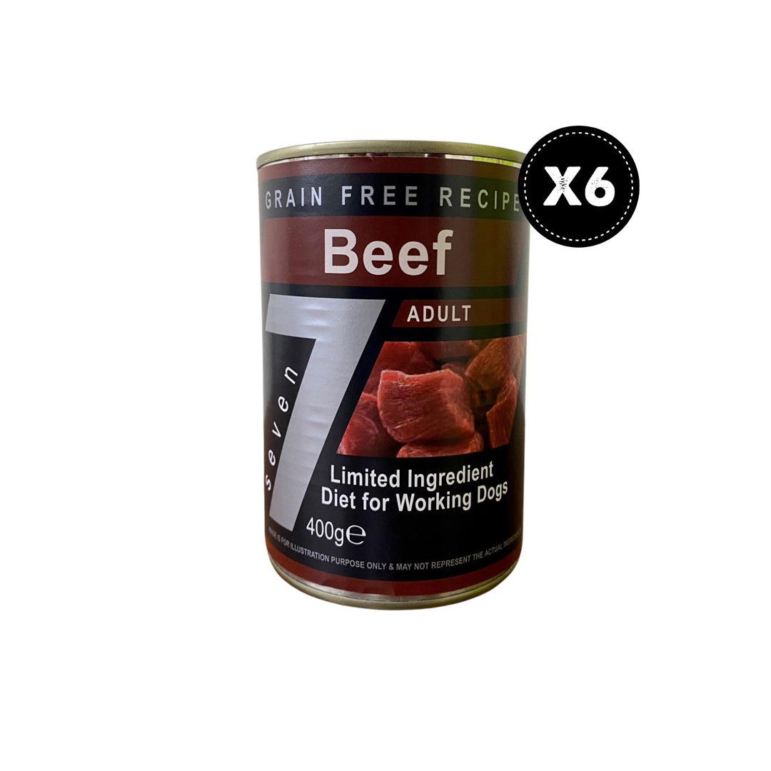 Seven Dog - Adult Beef Grain Free Tins 6x400g