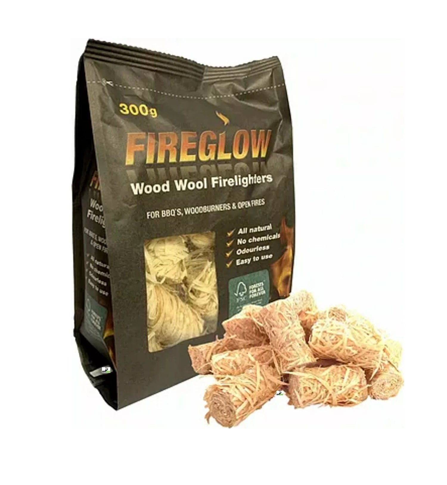 Fireglow Wood Wool Firelighters 300g