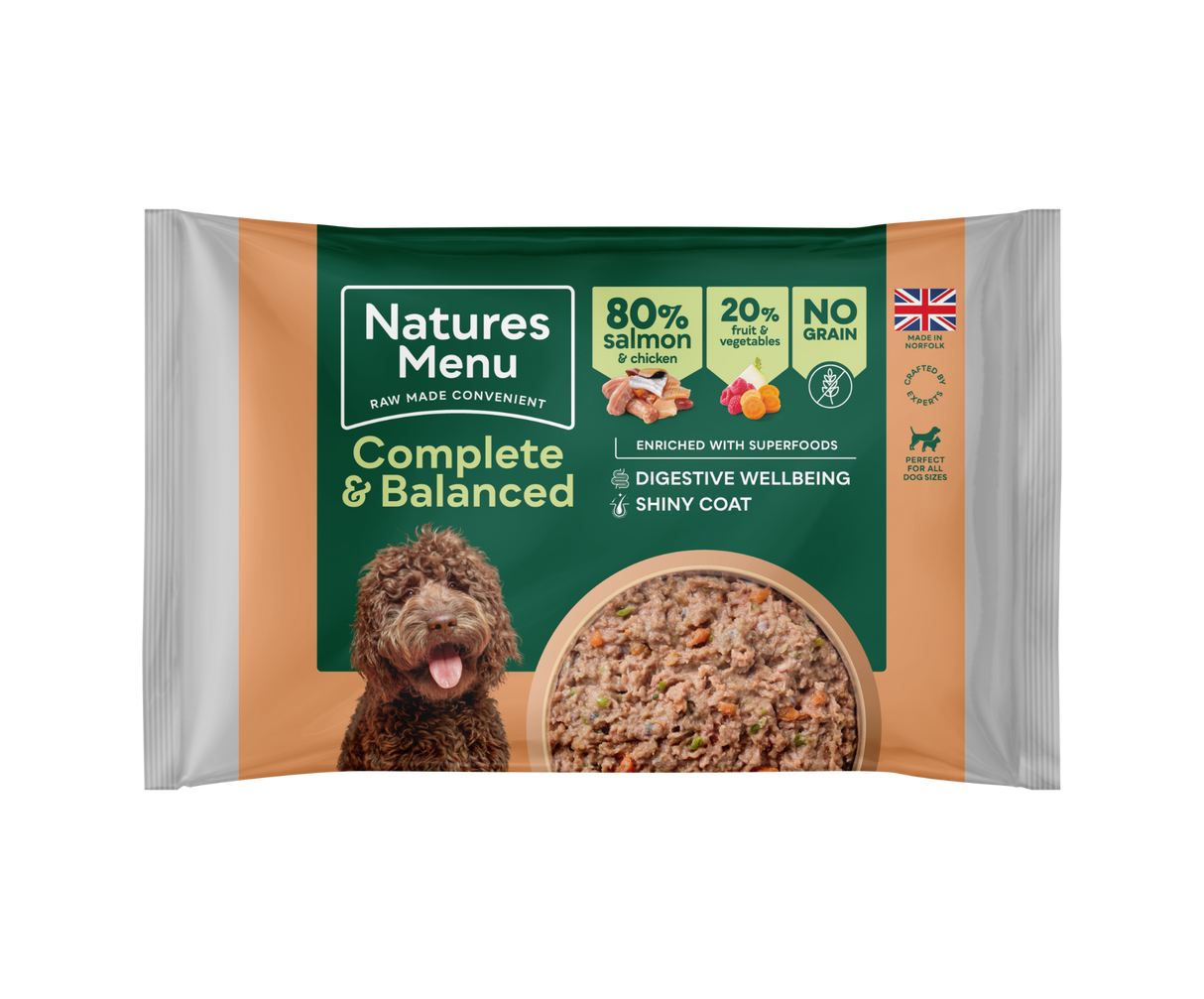 Natures Menu Complete & Balanced 80/20 Salmon & Chicken Block 500g