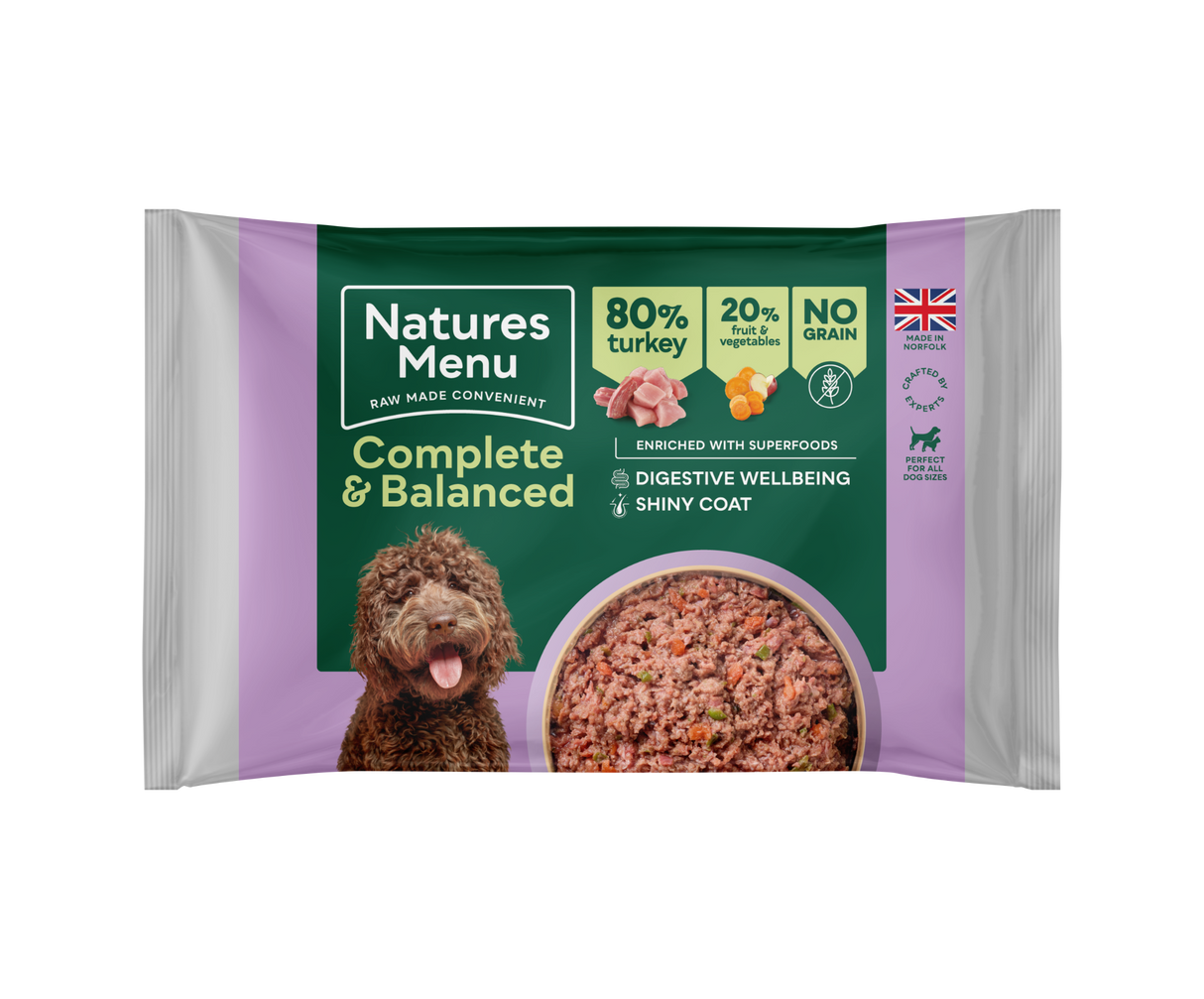 Natures Menu Complete & Balanced 80/20 Turkey Block 500g