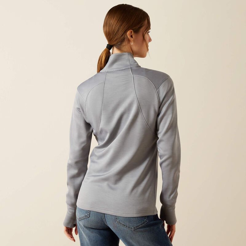 Ariat Wms Team EQ 1/2 Zip Pullover Alloy Heather