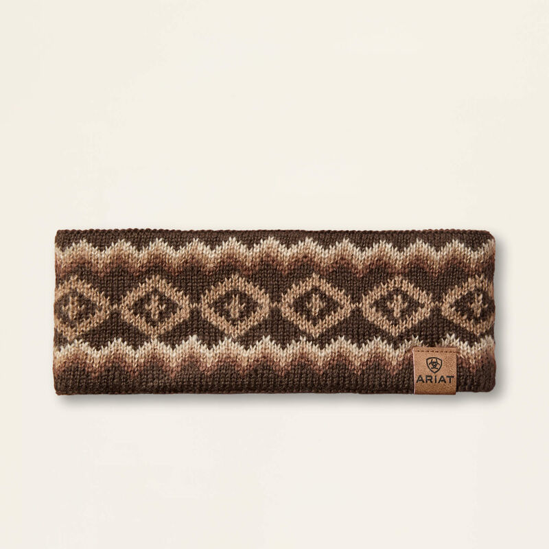 Ariat Womens Bristol Headband Chocolate Brown