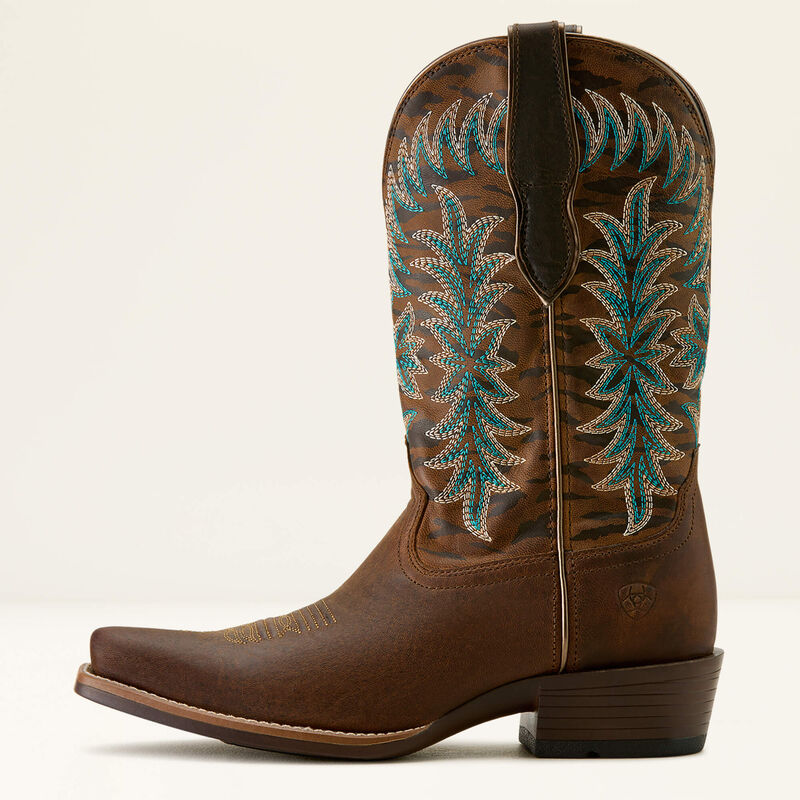 Ariat Wms Beaumont K-Toe Western Boots Sassy Brown / Gilded Tiger Print