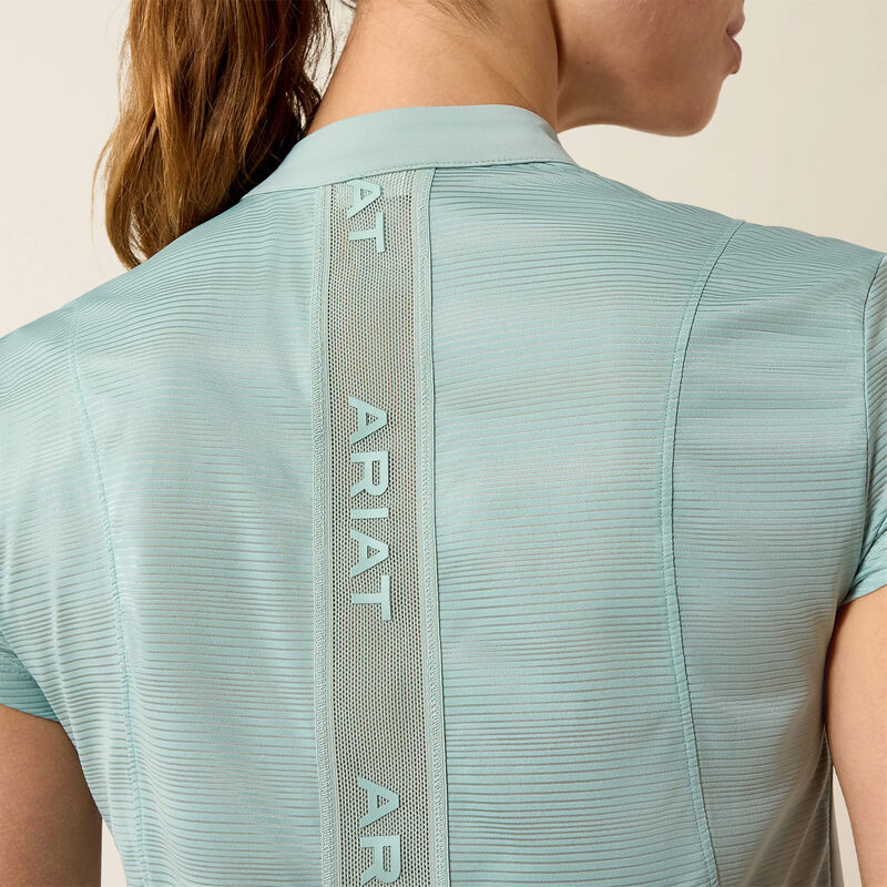 Ariat Womens Breathe 1/2 Zip Cap Sleeeve Baselayer Blue Surf