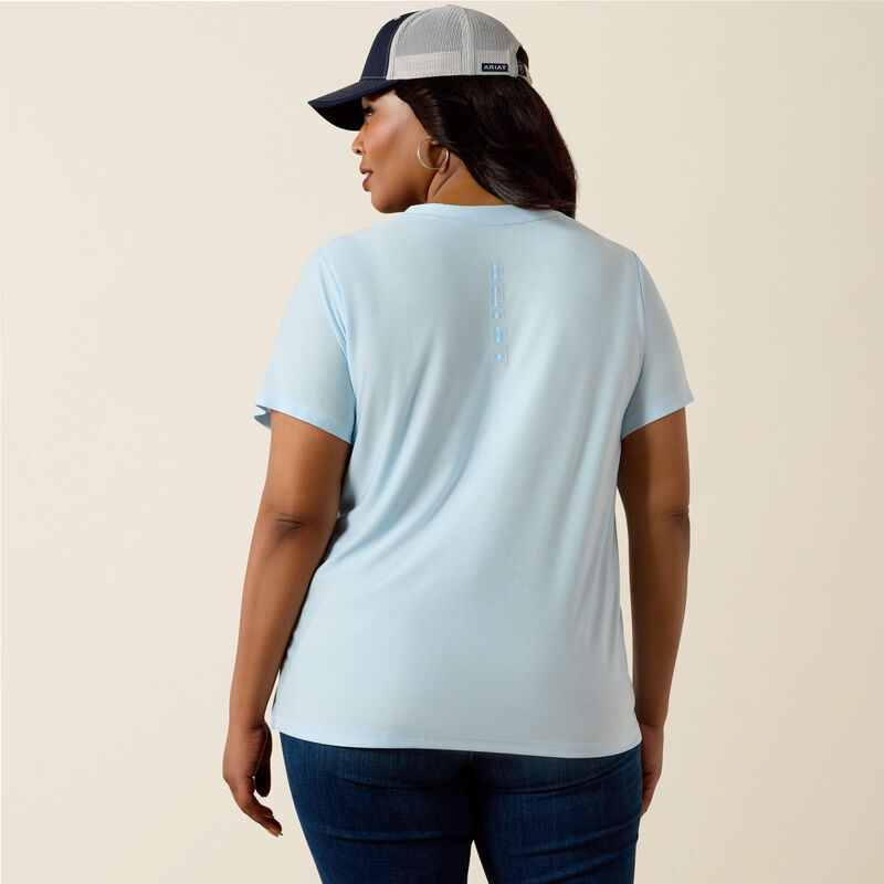 Ariat Womens Laguna Logo SS Shirt Nantucket Breeze