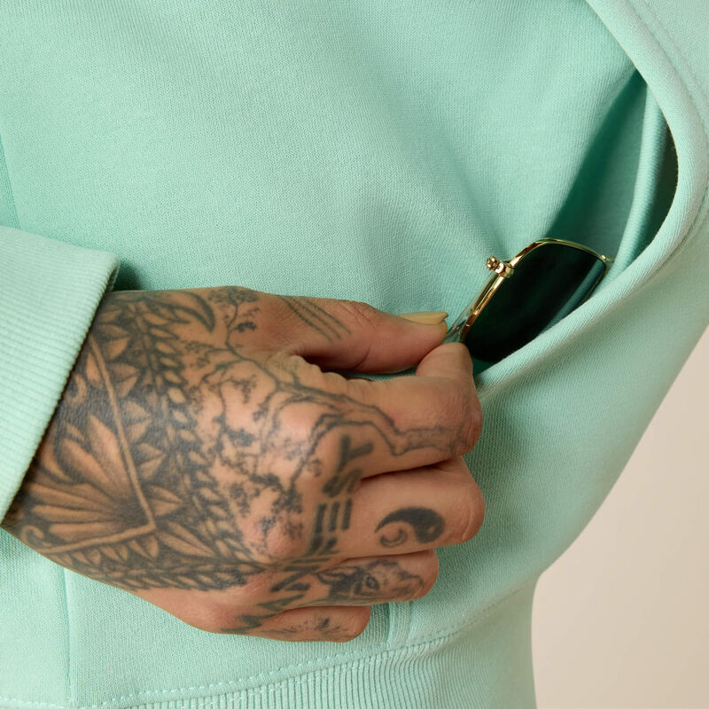 Ariat Womens Rebar Lightweight Graphic Hood Lichen