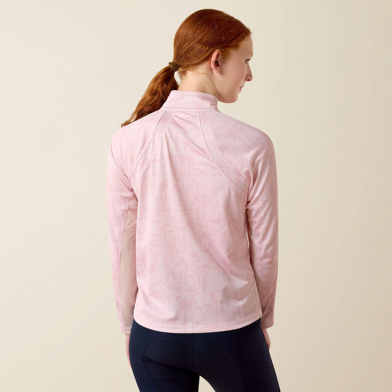 Ariat Youth Sunstopper 3.0 LS Baselayer Sepia Horse Park Print