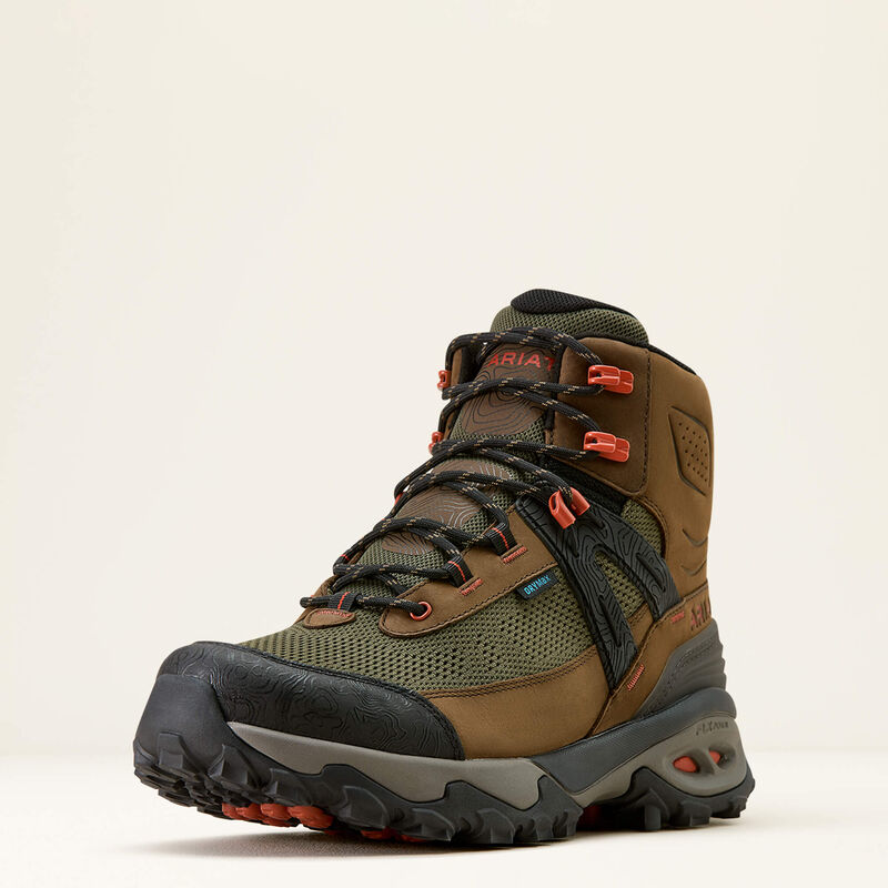Ariat Mens Traverse Mid H20 Brown Bark / Evergreen