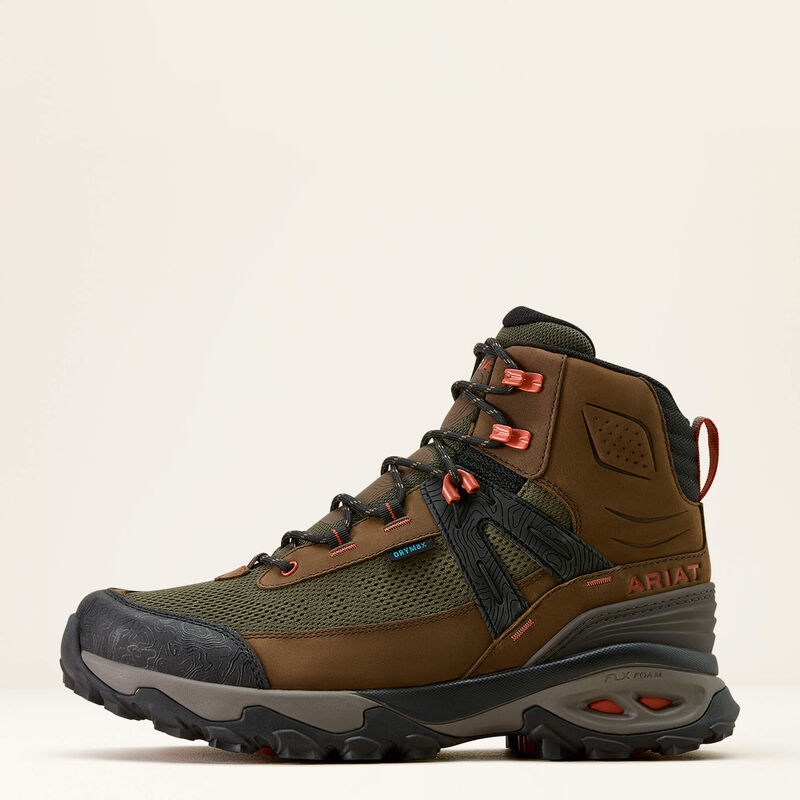 Ariat Mens Traverse Mid H20 Brown Bark / Evergreen