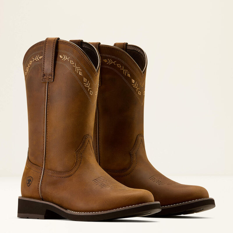 Ariat Womens Kearney R-Toe Distressed Brown