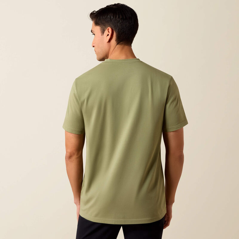 Ariat Mens The Logo SS T-Shirt Oil Green
