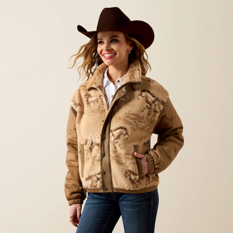 Ariat Womens Sherpa Blocked Jacket Wildhorse