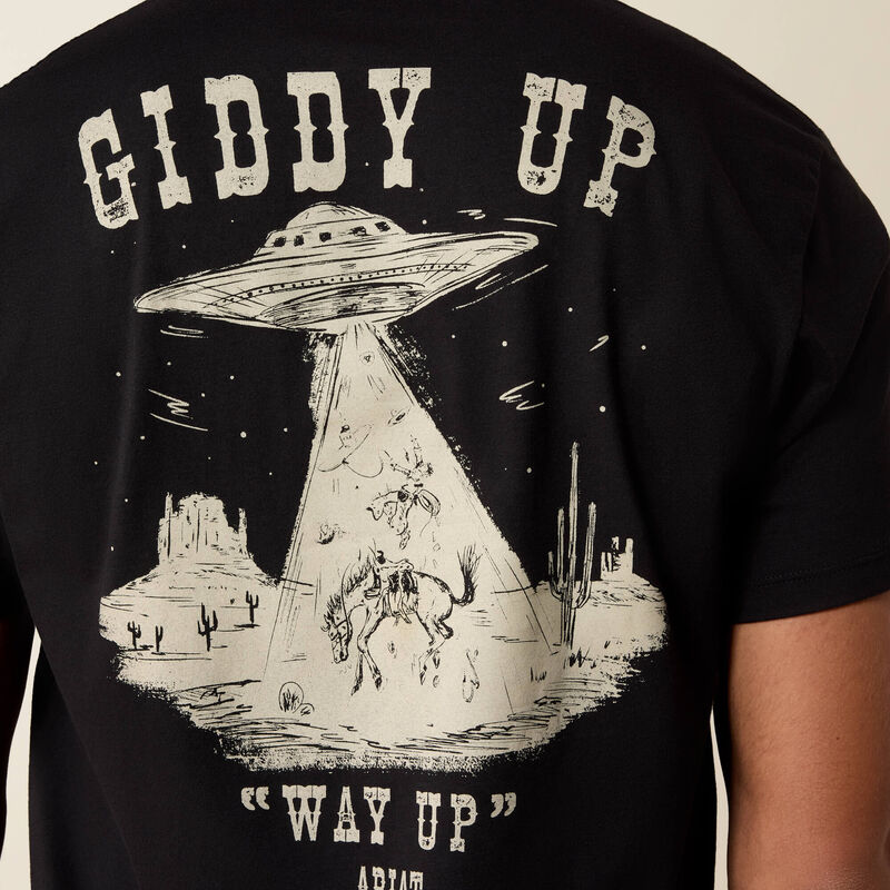 Ariat Mens Cowboy Way Up SS T-Shirt Black