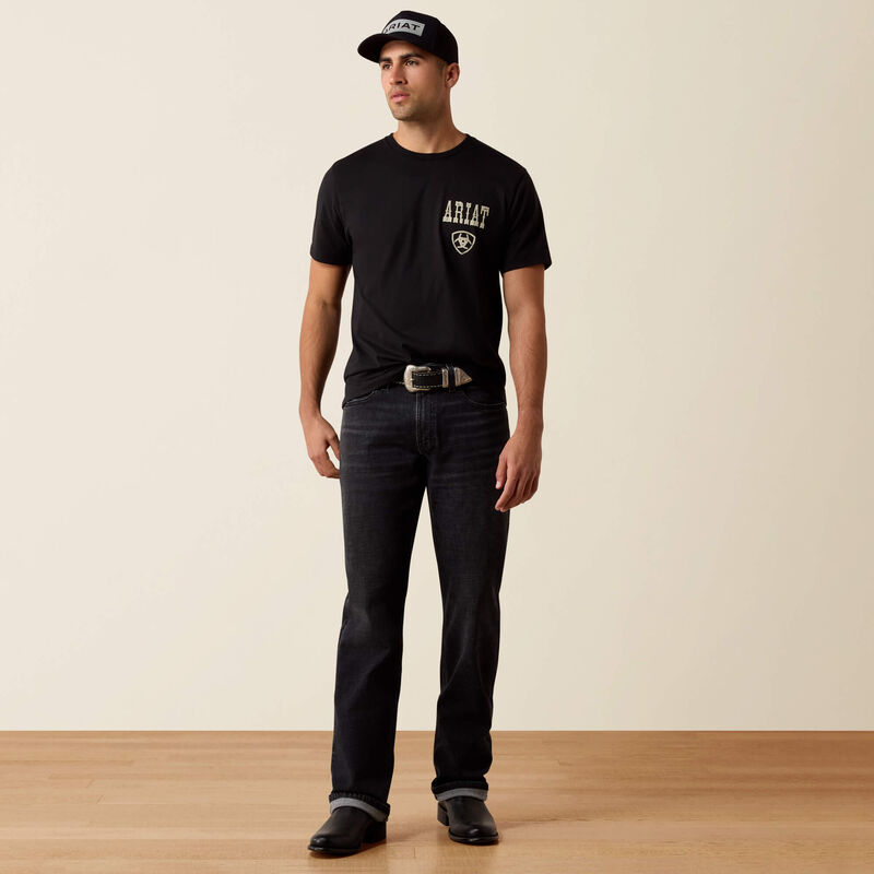 Ariat Mens Cowboy Way Up SS T-Shirt Black