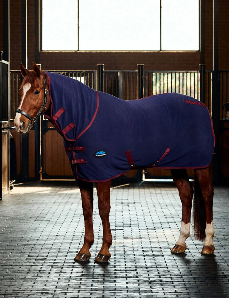 Weatherbeeta Anti-Static Fleece Cooler Combo Neck Dark Navy / Burgundy