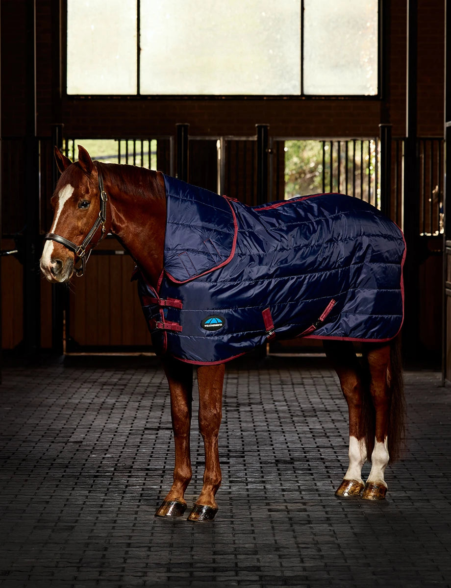 Weatherbeeta Comfitec 210D Channel Quilt Stable Combo 220g Navy / Burgundy