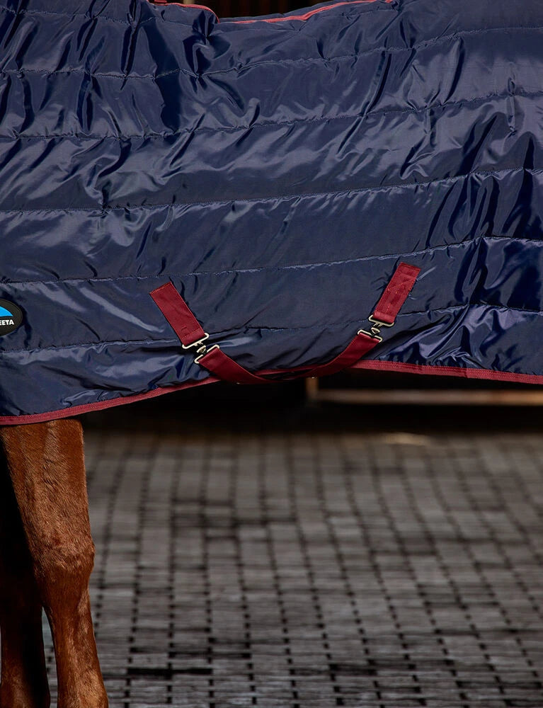 Weatherbeeta Comfitec 210D Channel Quilt Stable Combo 100g Navy / Burgundy