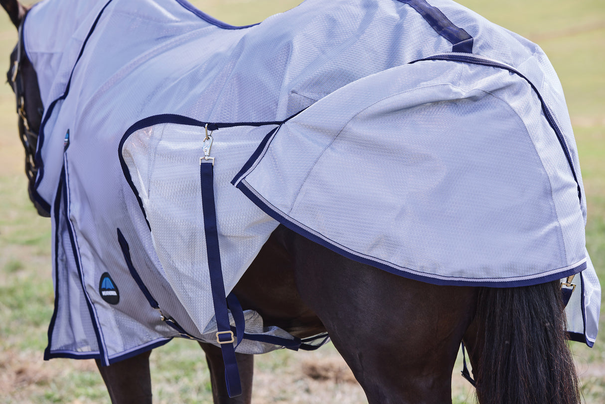 Weatherbeeta Comfitec Hexi Shield Fly Sheet Combo Silver/Navy/White