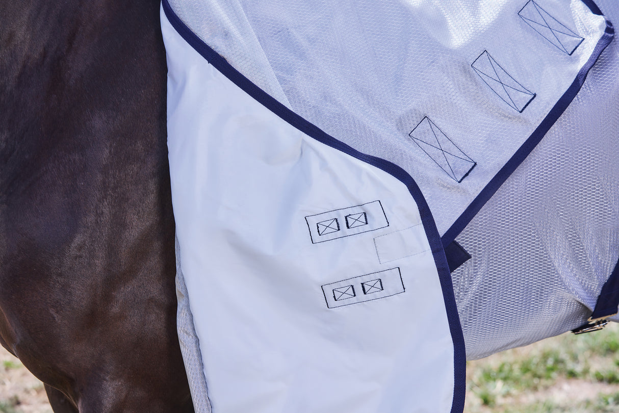 Weatherbeeta Comfitec Hexi Shield Fly Sheet Combo Silver/Navy/White