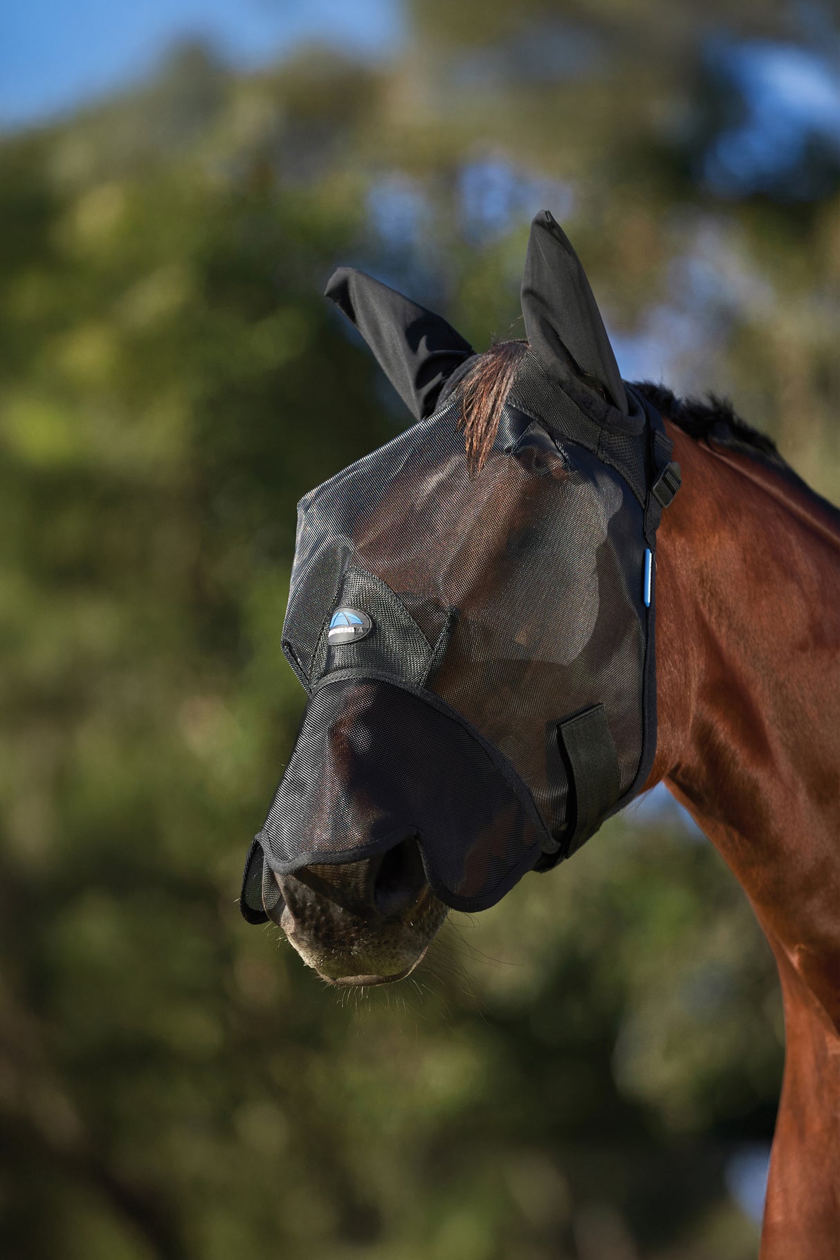 Weatherbeeta Comfitec Insect Guard Fly Mask With Ears & Nose Black