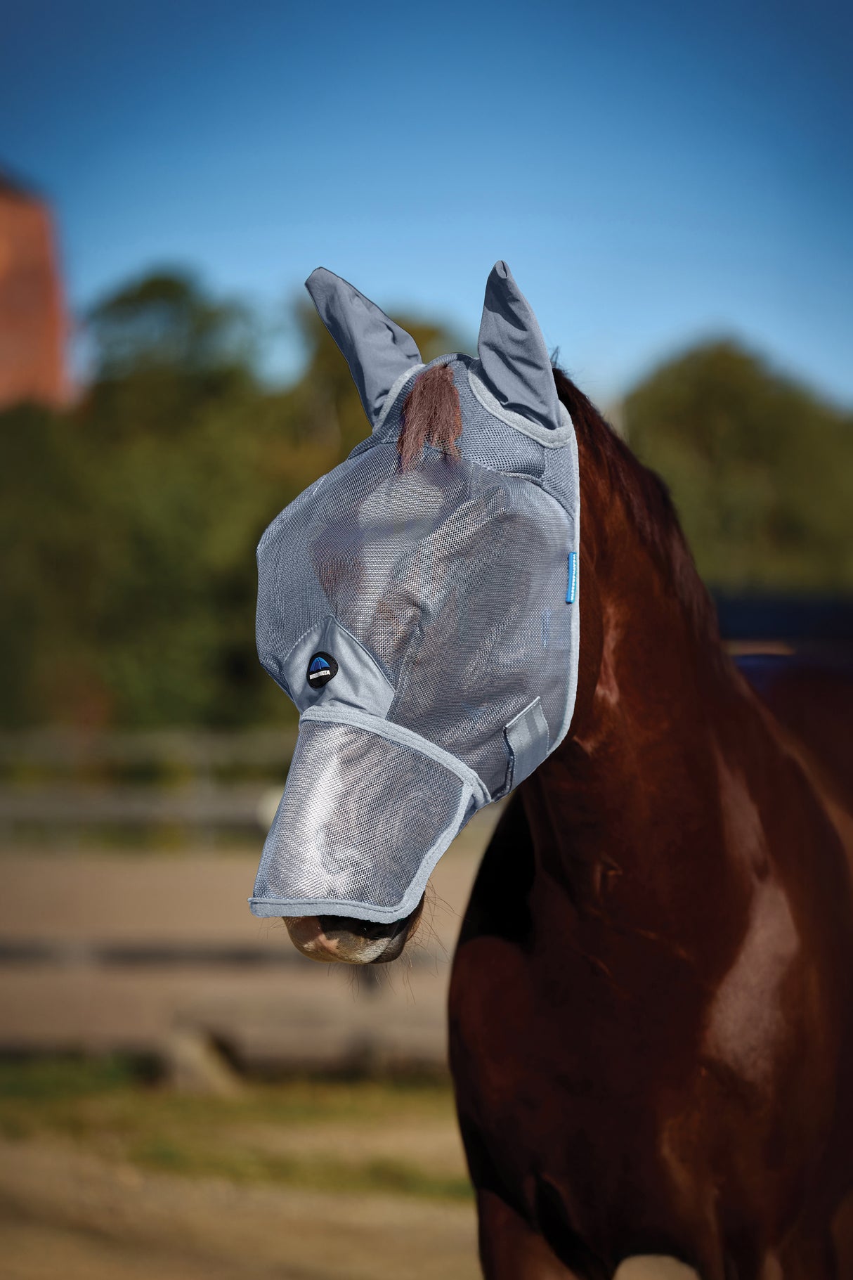 Weatherbeeta Comfitec Durable Mesh Fly Mask With Ears & Nose Grey