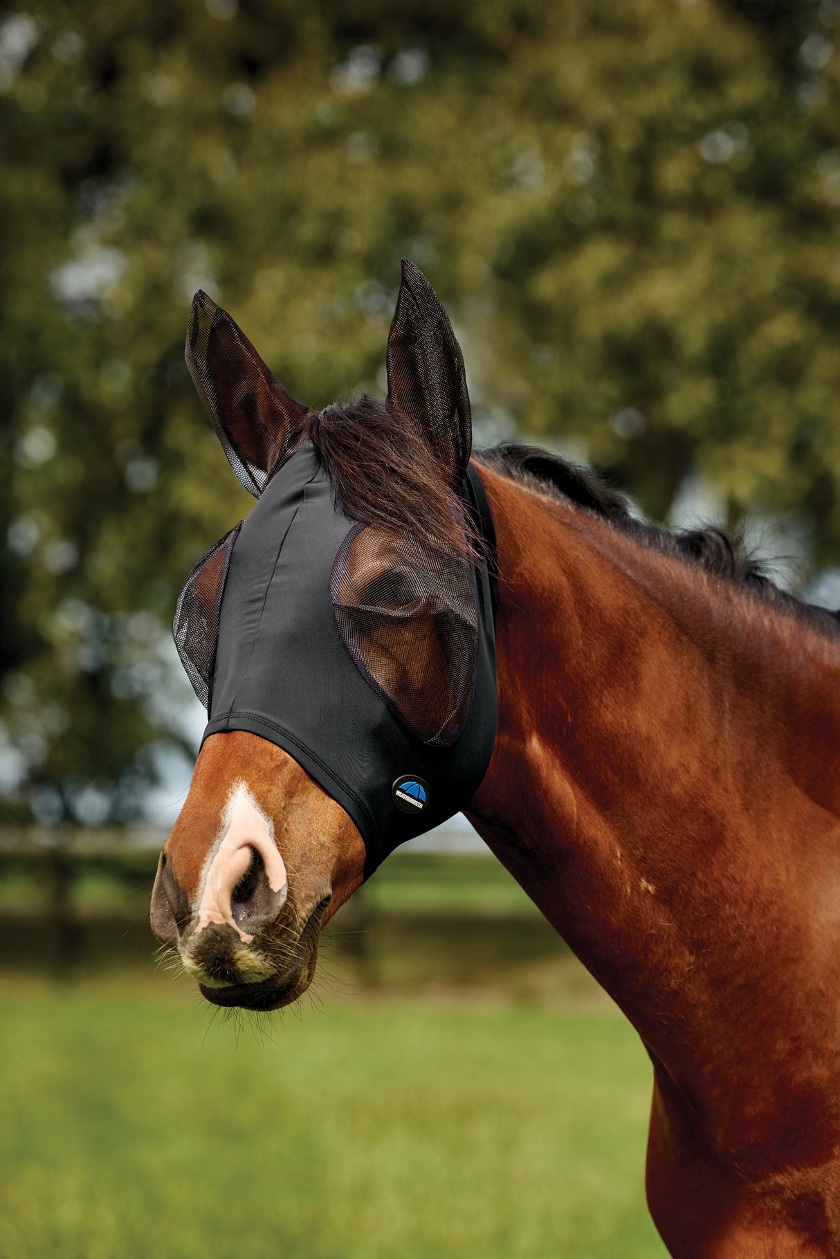 Weatherbeeta Comfitec Deluxe Stretch Fly Mask With Ears Black/Black