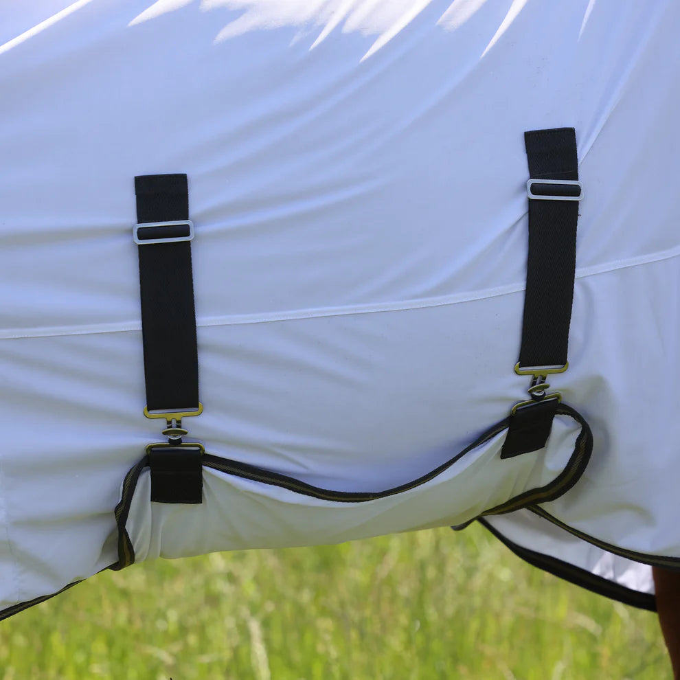 Shires Tempest Original Fly Rug & Neck Set White / Grey