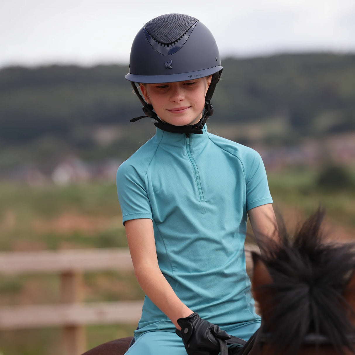 Aubrion Young Rider React Short Sleeve Base Layer Haze