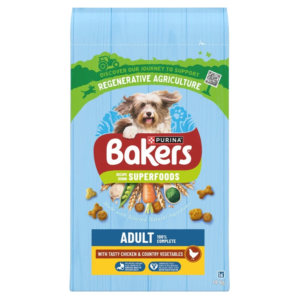 Bakers Chicken With Vegetables Dry Dog Food 14kg