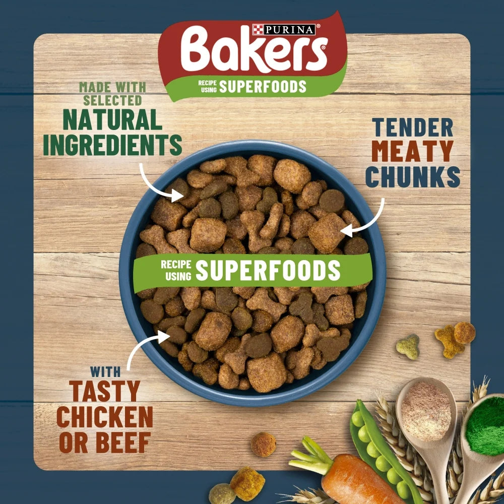 Bakers Beef With Vegetables Dry Dog Food 14kg