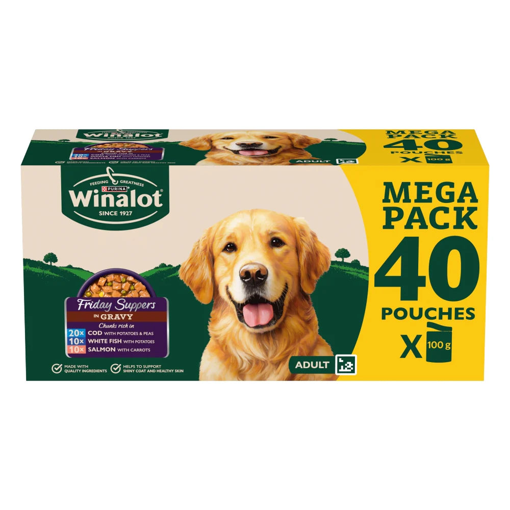 Winalot Friday Suppers Fish In Gravy Pouches 40x100g
