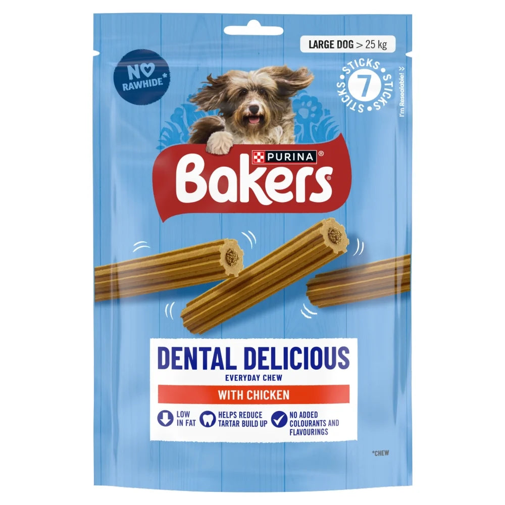 Bakers Dental Delicious Chicken Dog Chews Large 270g
