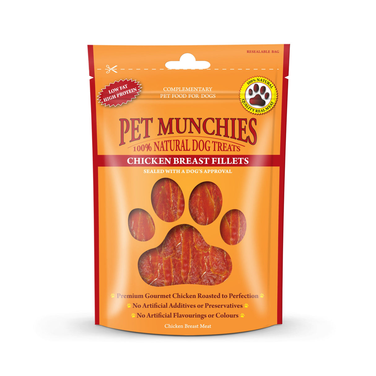 Pet Munchies Chicken Breast Fillets Dog Treats 100g