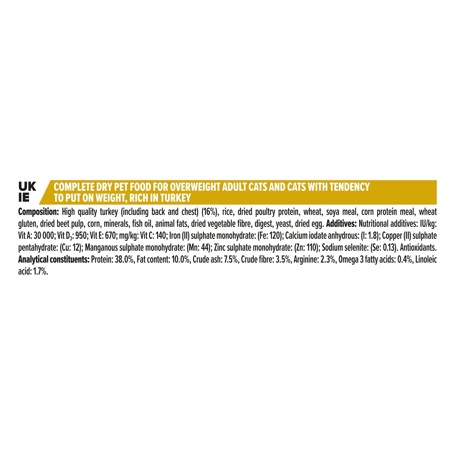 Pro Plan Cat - Adult Light Turkey 3kg