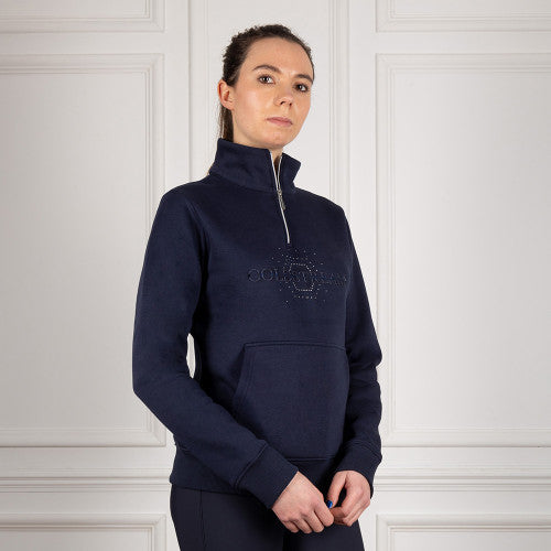 Coldstream Hamilton Sparkle Quarter Zip Navy