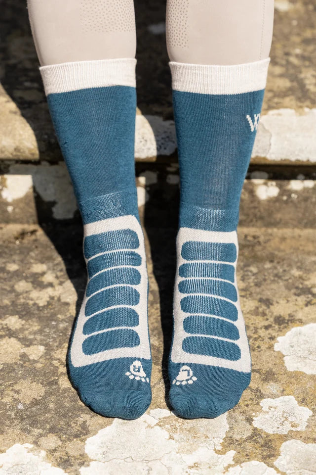 Woof Wear Short Bamboo Tech Riding Socks Petrol Stone