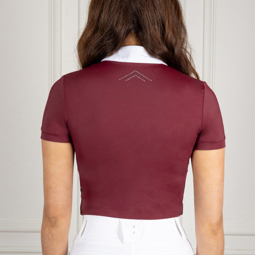 Coldstream Ladies Harthill Diamante Show Shirt Windsor Wine