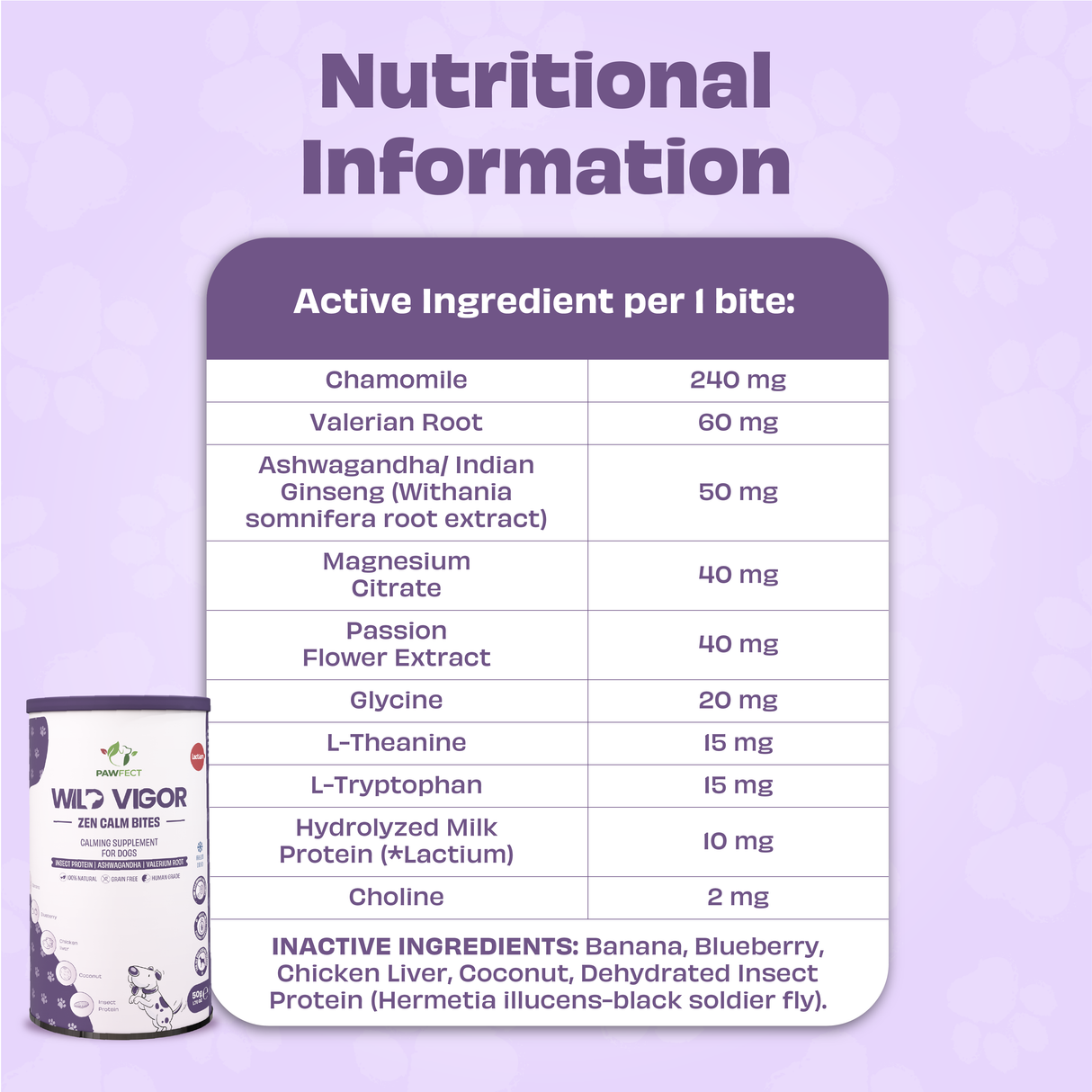 Pawfect Wild Vigor Zen Calm Bites 70g