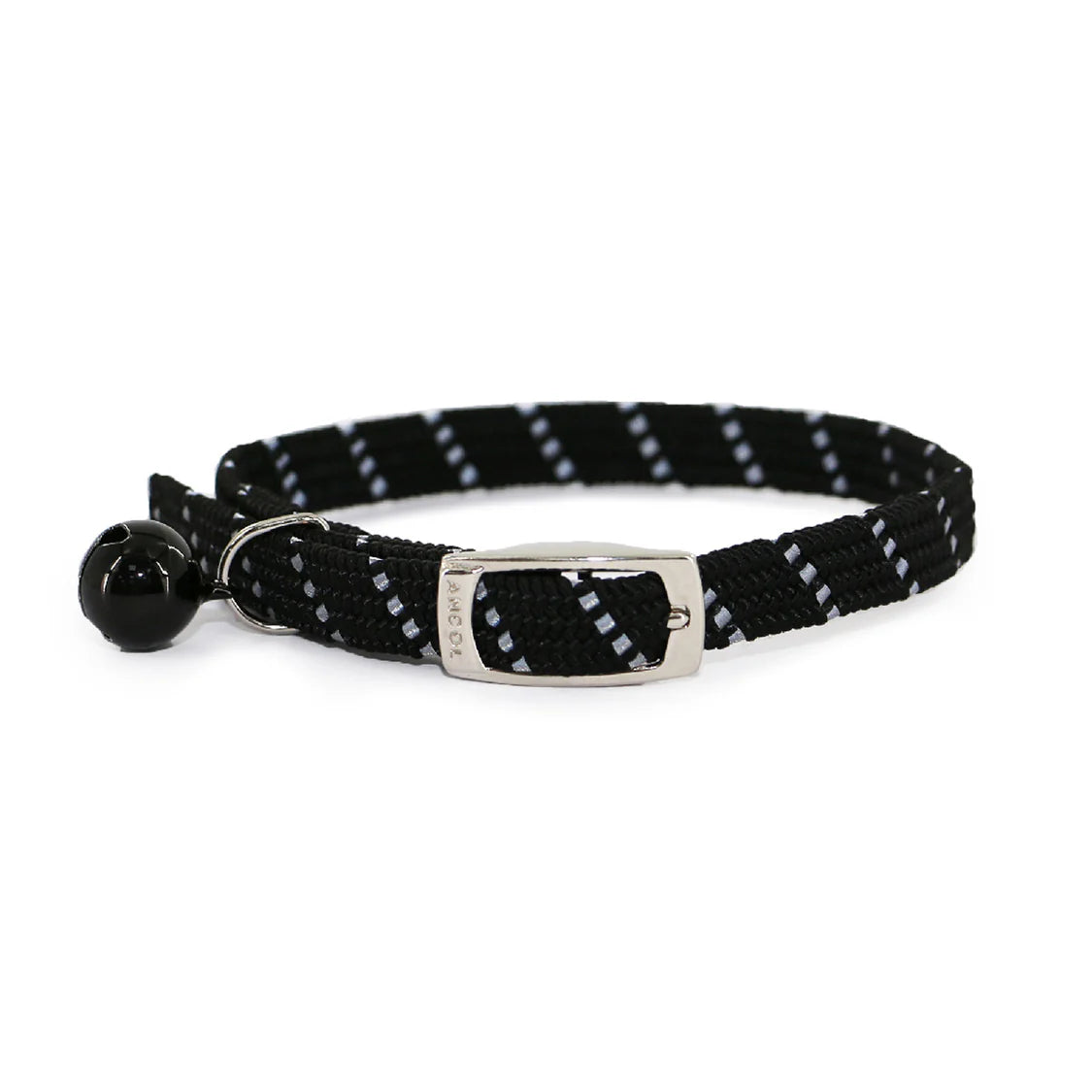 Ancol Softweave Reflective Elastic Cat Collar Black