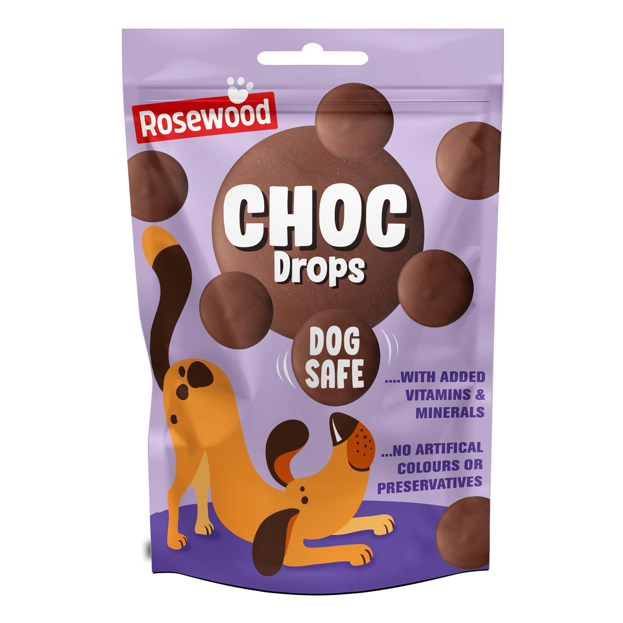 Rosewood Choc Drops For Dogs 200g